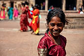 The great Chola temples of Tamil Nadu - The Brihadishwara Temple of Thanjavur. Pilgrims visiting the temple. 